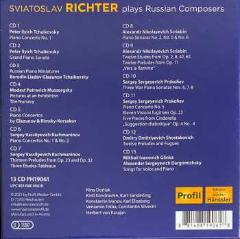 13CD/Coffret Sviatoslav Richter: Sviatoslav Richter Plays Russian Composers