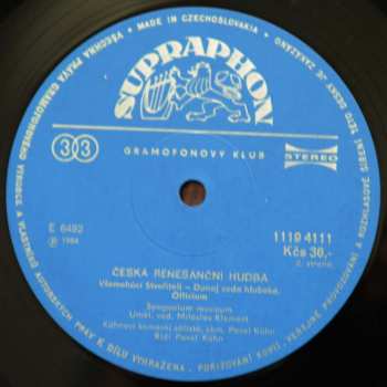 2LP Symposium Musicum: Česká Renesanční Hudba / Czech Renaissance Music (2xLP)