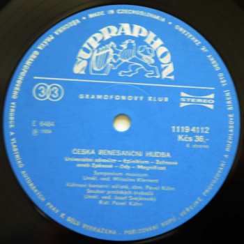 2LP Symposium Musicum: Česká Renesanční Hudba / Czech Renaissance Music (2xLP)