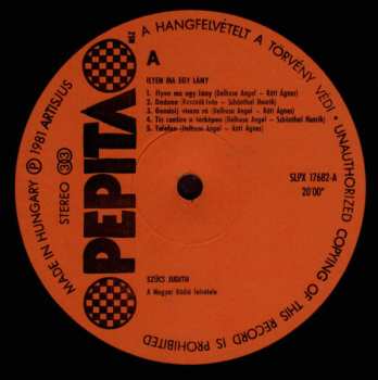 LP Judit Szűcs: Ilyen Ma Egy Lány