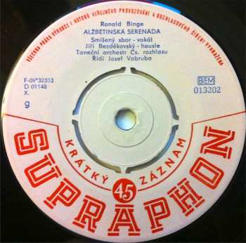 Album Czechoslovak Radio Dance Orchestra: Alžbětinská Serenáda / Pár Vzpomínek
