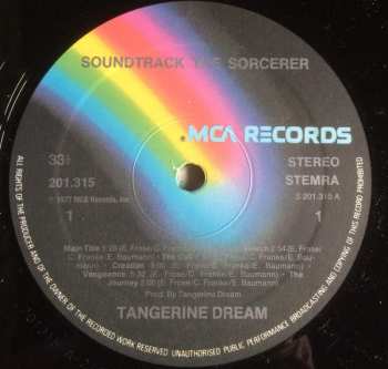 LP Tangerine Dream: Sorcerer (Music From The Original Motion Picture Soundtrack) 