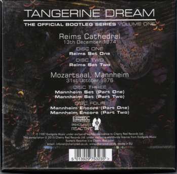 4CD/Coffret Tangerine Dream: The Official Bootleg Series Volume One