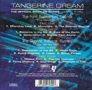 4CD/Coffret Tangerine Dream: The Official Bootleg Series Volume Three