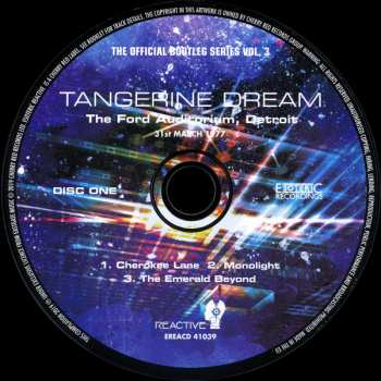 4CD/Coffret Tangerine Dream: The Official Bootleg Series Volume Three