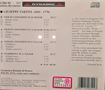 CD Félix Ayo: Violin Concerto In D Minor / Violin Concerto In A Major / Violin Concerto In E Major / Sinfonia In A Major 
