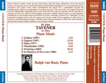 CD John Tavener: Piano Music
