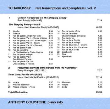 CD Pyotr Ilyich Tchaikovsky: Rare Transcriptions And Paraphrases, Volume 2