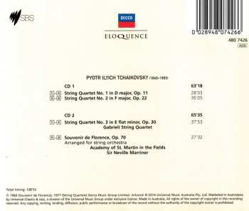2CD Pyotr Ilyich Tchaikovsky: The String Quartets Nos. 1-3 / Souvenir De Florence