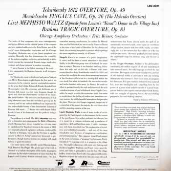 LP Pyotr Ilyich Tchaikovsky: 1812 Overture / Fingal's Cave Overture / Mephisto Waltz / Tragic Overture LTD | NUM