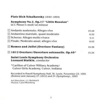 CD Pyotr Ilyich Tchaikovsky: Symphony No. 2 "Little Russian" • Romeo & Juliet • 1812 Overture 