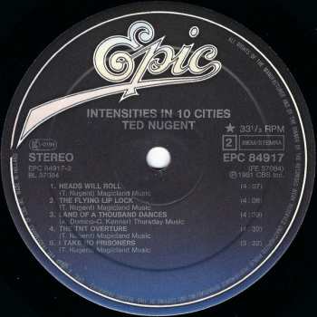 LP Ted Nugent: Intensities In 10 Cities