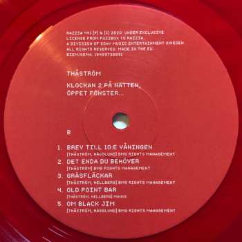 LP Thåström: Klockan Två På Natten, Öppet Fönster...