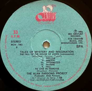 LP The Alan Parsons Project: Tales Of Mystery And Imagination NUM | LTD