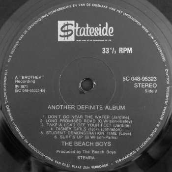 LP The Beach Boys: Another Definite Album