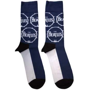 Marchandises The Beatles: The Beatles Unisex Ankle Socks: Drum Logo Repeat