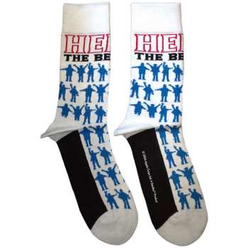 Marchandises The Beatles: The Beatles Unisex Ankle Socks: Help Silhouettes Repeat (white) (uk Size 4 - 7) 36 - 42