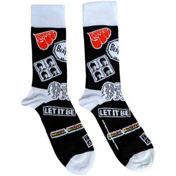 Marchandises The Beatles: The Beatles Unisex Ankle Socks: Icons (black) (uk Size 4 - 7) 36 - 42