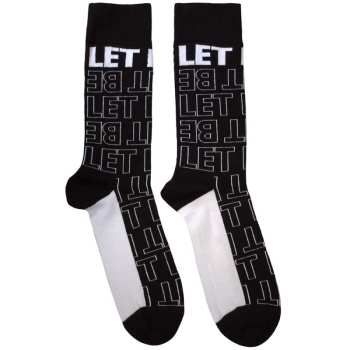 Merch The Beatles: Chaussettes à la cheville Let It Be Text Outlines Repeat