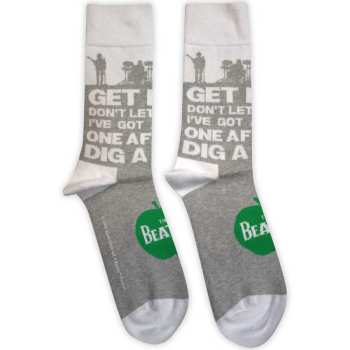 Marchandises The Beatles: The Beatles Unisex Ankle Socks: Rooftop Silhouettes & Apple