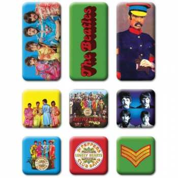 Merch The Beatles: Aimant pour réfrigérateur Set Sgt Pepper