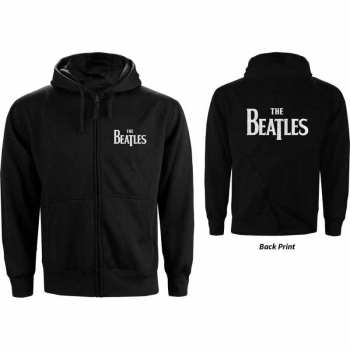 Marchandises The Beatles: The Beatles Unisex Zipped Hoodie: Drop T Logo (back Print) (x-small) XS