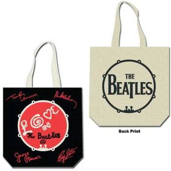 Marchandises The Beatles: The Beatles Cotton Tote Bag: Love Drum (multicolour) (back Print)