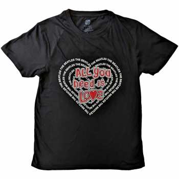 Marchandises The Beatles: The Beatles Unisex T-shirt: All You Need Is Love Heart (small) S