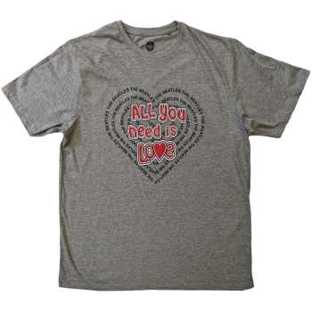 Marchandises The Beatles: The Beatles Unisex T-shirt: All You Need Is Love Heart (small) S