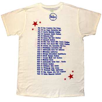 Marchandises The Beatles: The Beatles Unisex T-shirt: American Tour '64 (natural) (back Print) (small) S