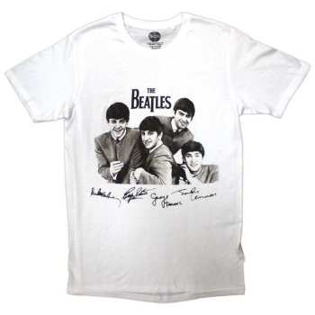 Marchandises The Beatles: The Beatles Unisex T-shirt: Mop Tops & Signatures (small) S