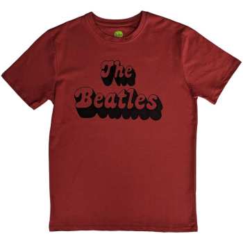Marchandises The Beatles: The Beatles Unisex T-shirt: Text Logo Shadow (small) S