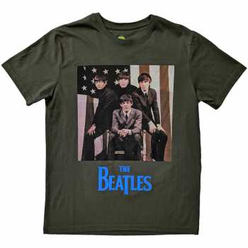 Merch The Beatles: T-shirt Us Flag Photo