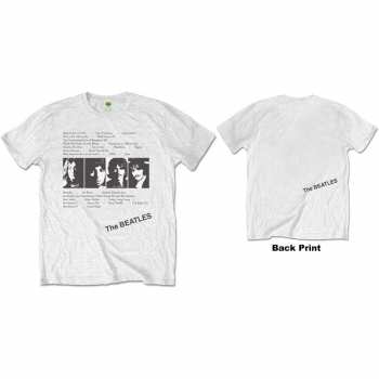 Marchandises The Beatles: Tričko White Album Tracks  S