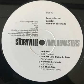 LP The Benny Carter Quartet: Summer Serenade