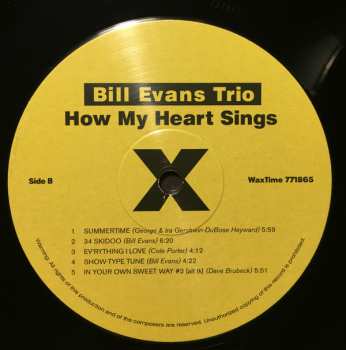LP The Bill Evans Trio: How My Heart Sings LTD