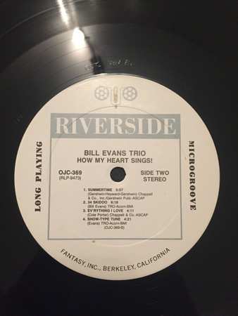 LP The Bill Evans Trio: How My Heart Sings