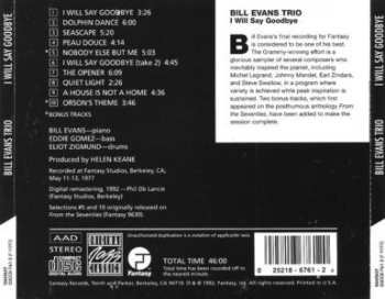 CD The Bill Evans Trio: I Will Say Goodbye