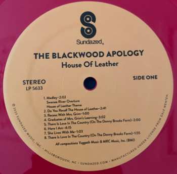 LP The Blackwood Apology: House Of Leather LTD | CLR