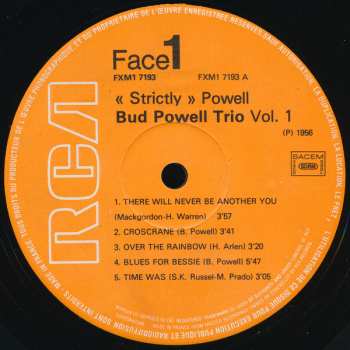 LP The Bud Powell Trio: "Strictly" Powell Vol. 1 LTD