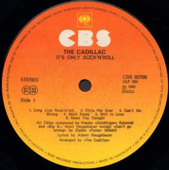 LP The Cadillac: It's Only Rock 'N' Roll