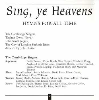 CD John Rutter: Sing, Ye Heavens (Hymns For All Time)