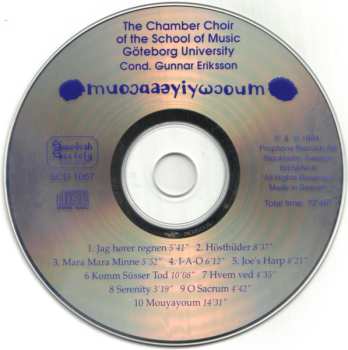 CD Göteborgs Musikhögskolas Kammarkör: Muoɔɑaəyiyωɔoum / Mouyayoum