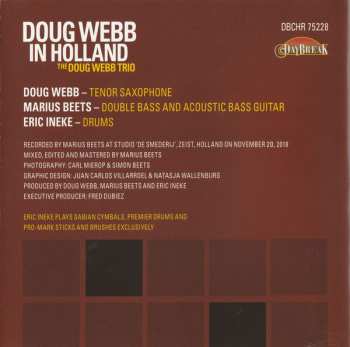 CD The Doug Webb Trio: Doug Webb In Holland