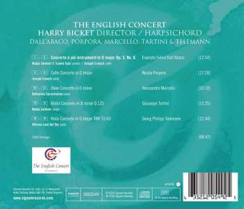 CD Harry Bicket: Dall'abaco, Porpora, Marcello, Tartini & Telemann