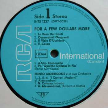 LP The Ennio Morricone Orchestra: For A Few Dollars More / A Fistful Of Dollars