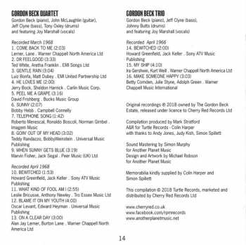 CD The Gordon Beck Quartet: When Sunny Gets Blue (Spring '68 Sessions)