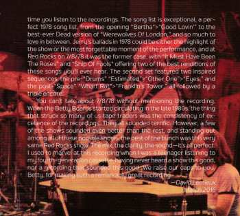 3CD The Grateful Dead: Red Rocks 7/8/78