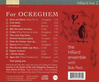CD The Hilliard Ensemble: For Ockeghem