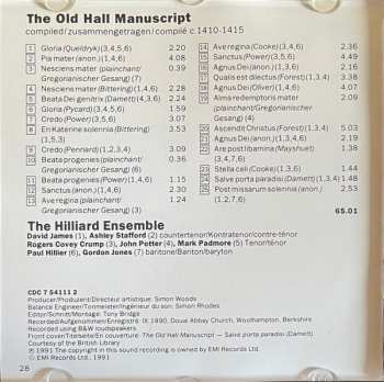 CD The Hilliard Ensemble: The Old Hall Manuscript